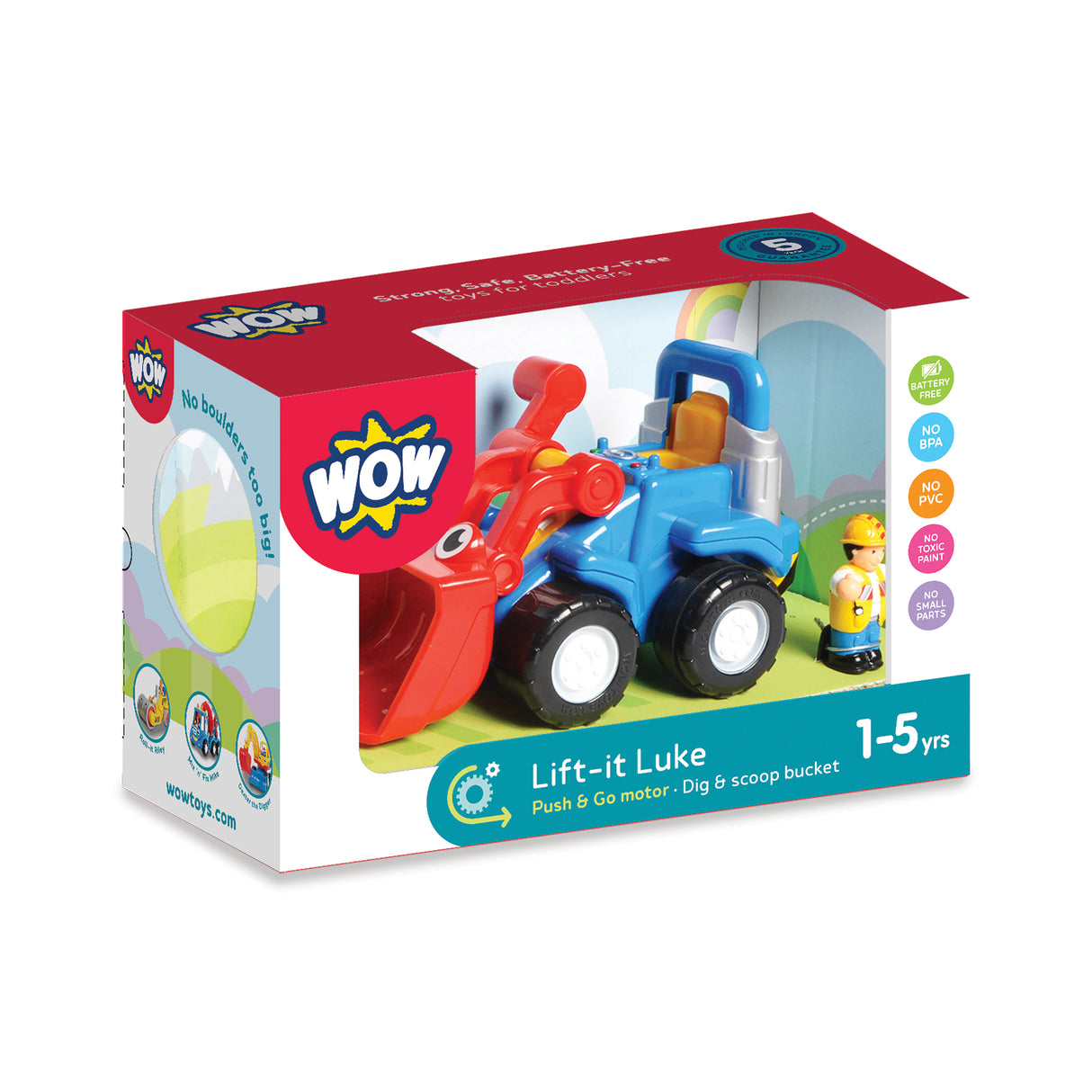 WOW Lift-it Luke - Construction Vehicle (3 Piece Set) Ages 1+