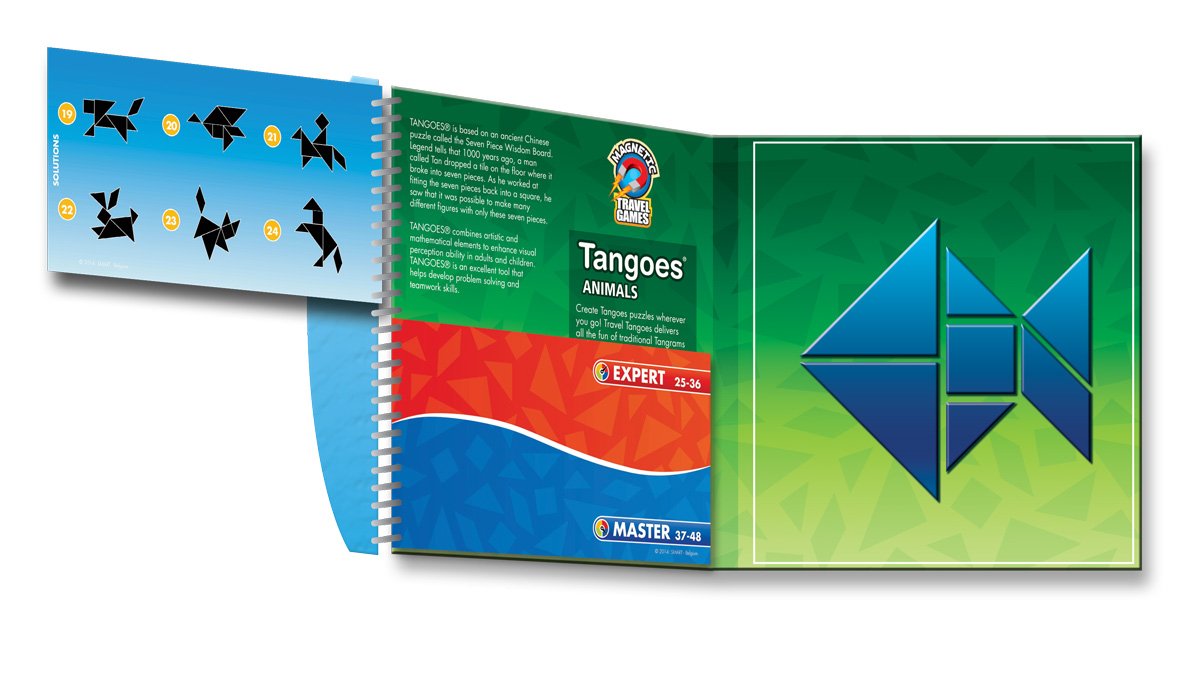 Tangoes Animals Magnetic Tangram Fun Math Travel Game for Ages 6+