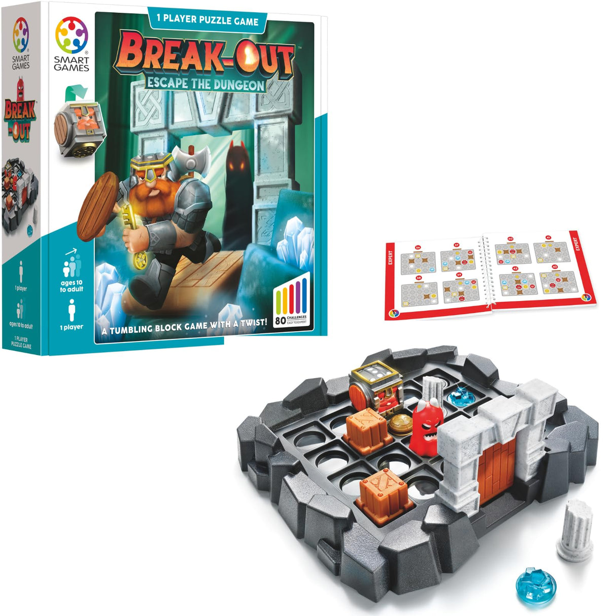 Break-Out Escape Game with 80 Challenges for Ages 10+