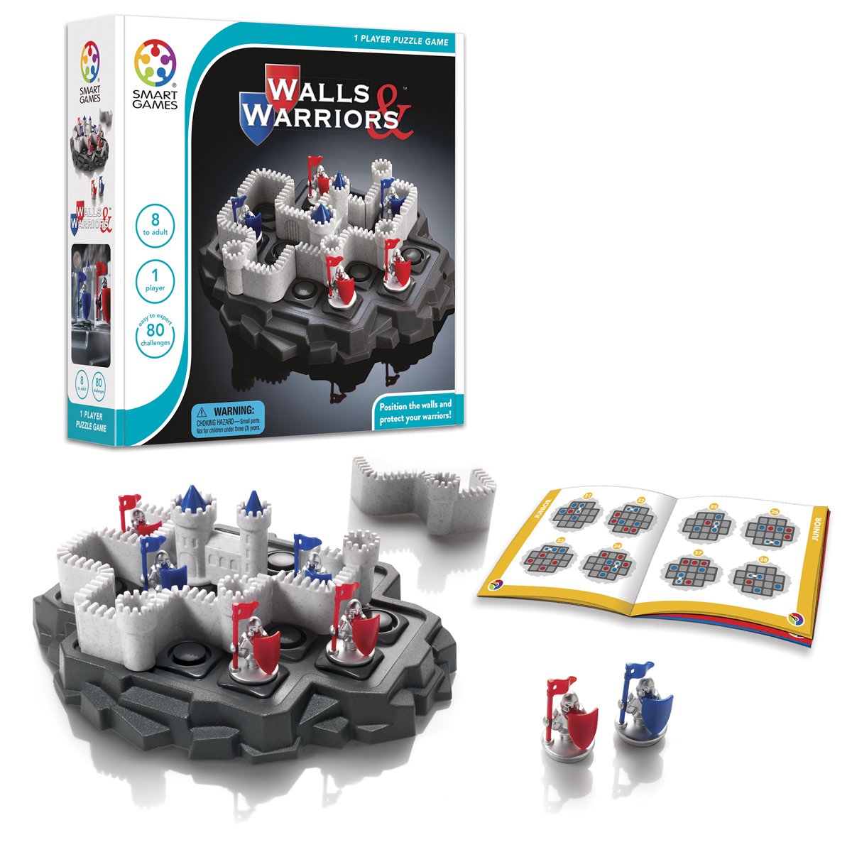 Walls & Warriors – Medieval Castle Logic Puzzle Game with 80 Challenges | Brain Teaser Ages 8+