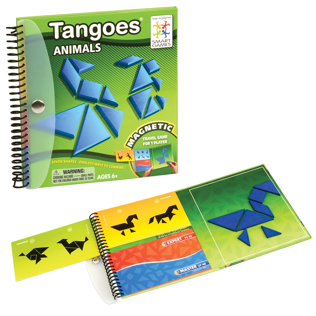 Tangoes Animals Magnetic Tangram Fun Math Travel Game for Ages 6+