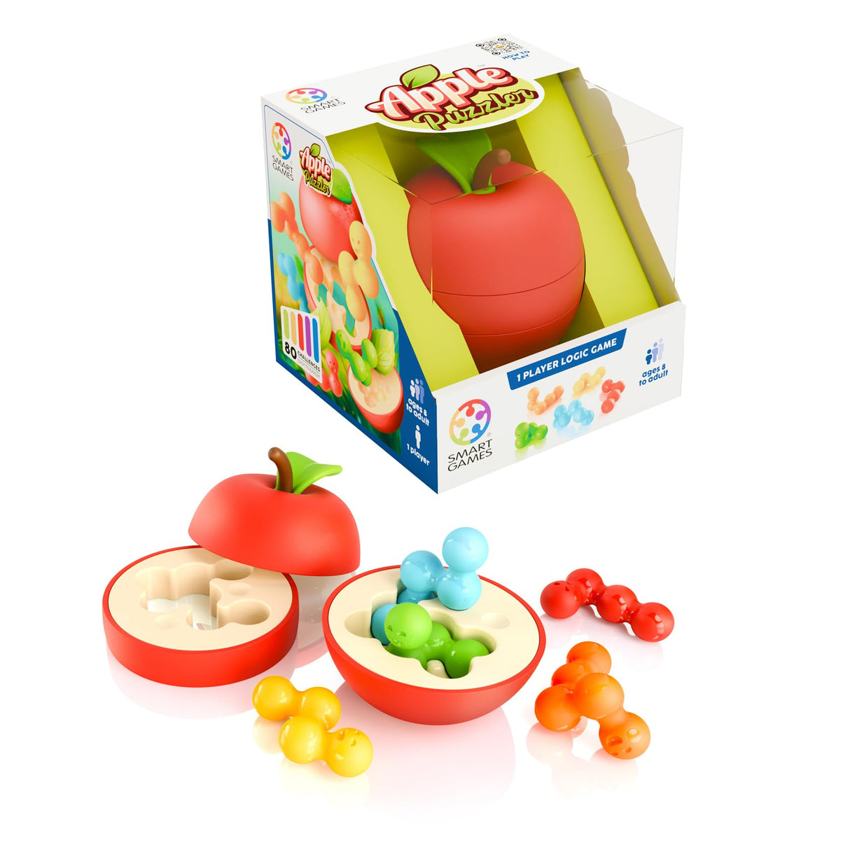 Apple Puzzler 3D Logic Game with 80 Challenges for Ages 8 - Adult.