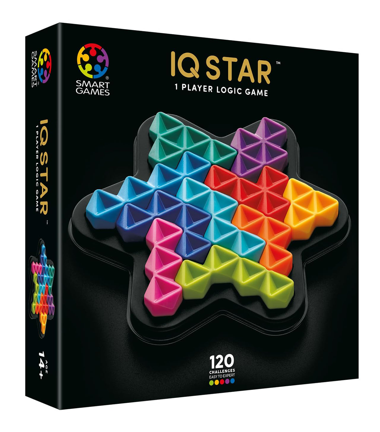 SmartGames IQ Deluxe Star — Logic Puzzle with 120 Challenges | Ages 14+