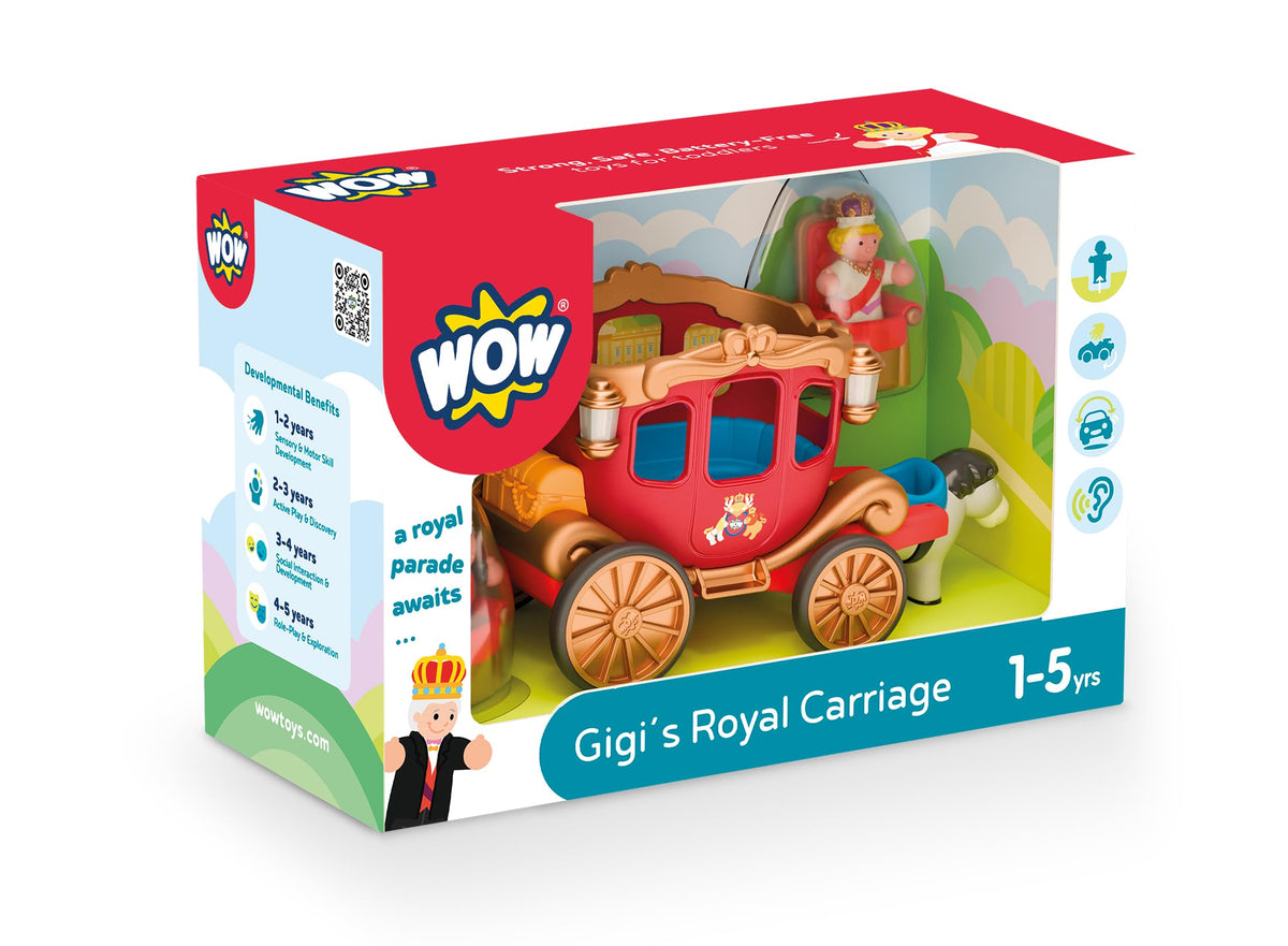 WOW Toys Gigi's Royal Carriage - Battery-Free Push-Along Toy, Ages 1-5