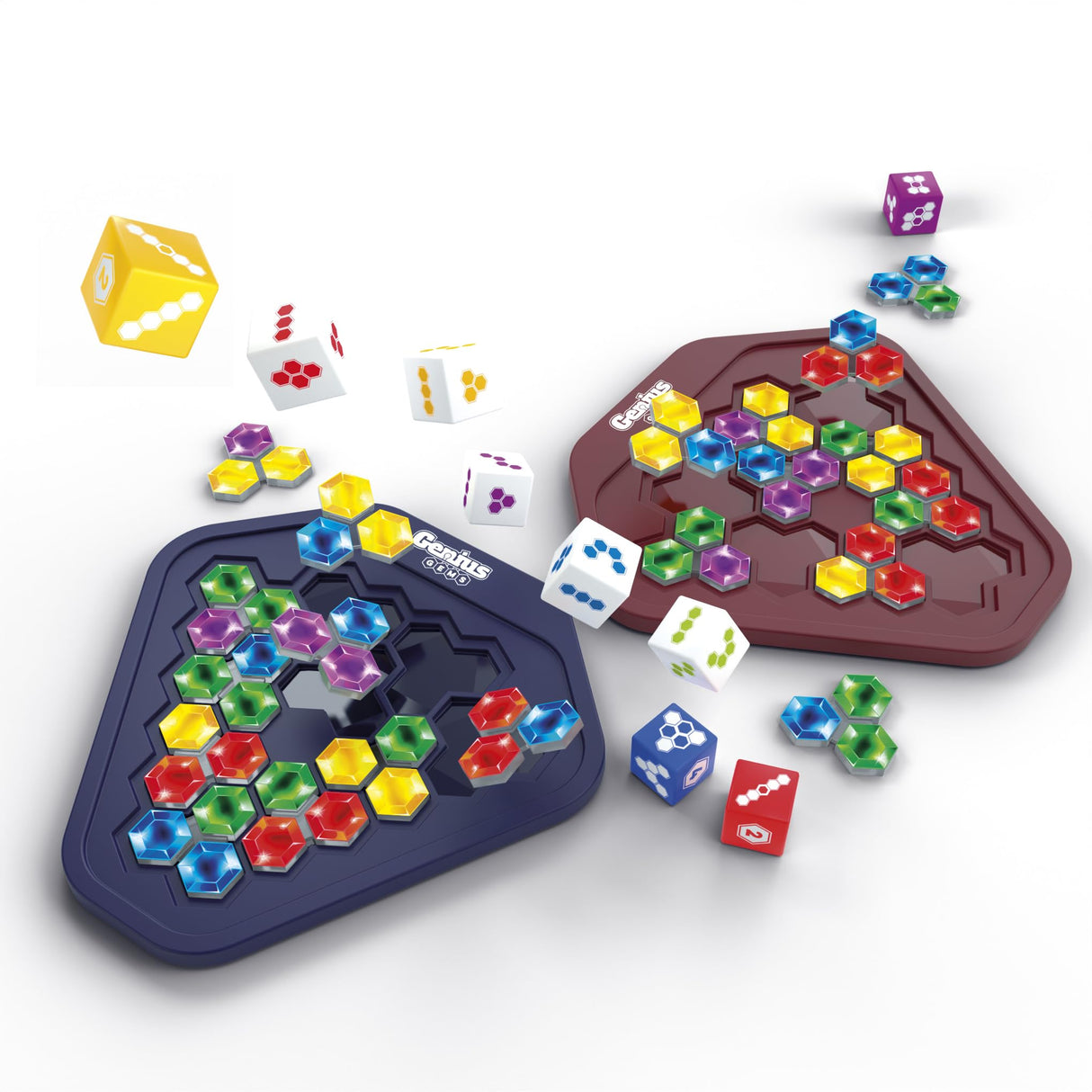 Genius Gems Classic Two-Player Battle Game for Ages 8 to Adult | 5 Levels and Over 10,000 Puzzle Combinations