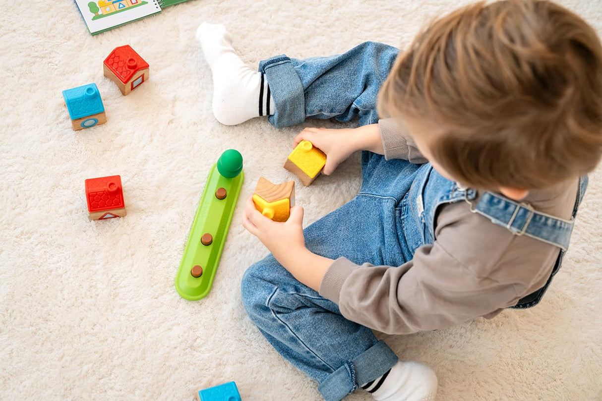 SmartGames Logic Lane, Wooden Stacking STEM Logic Game with 48 Challenges, Ages 3-7