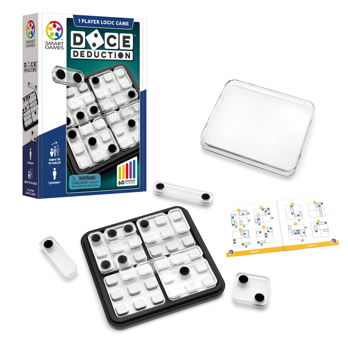 Dice Deduction Travel Game Featuring 60 Challenges for Ages 10-Adult