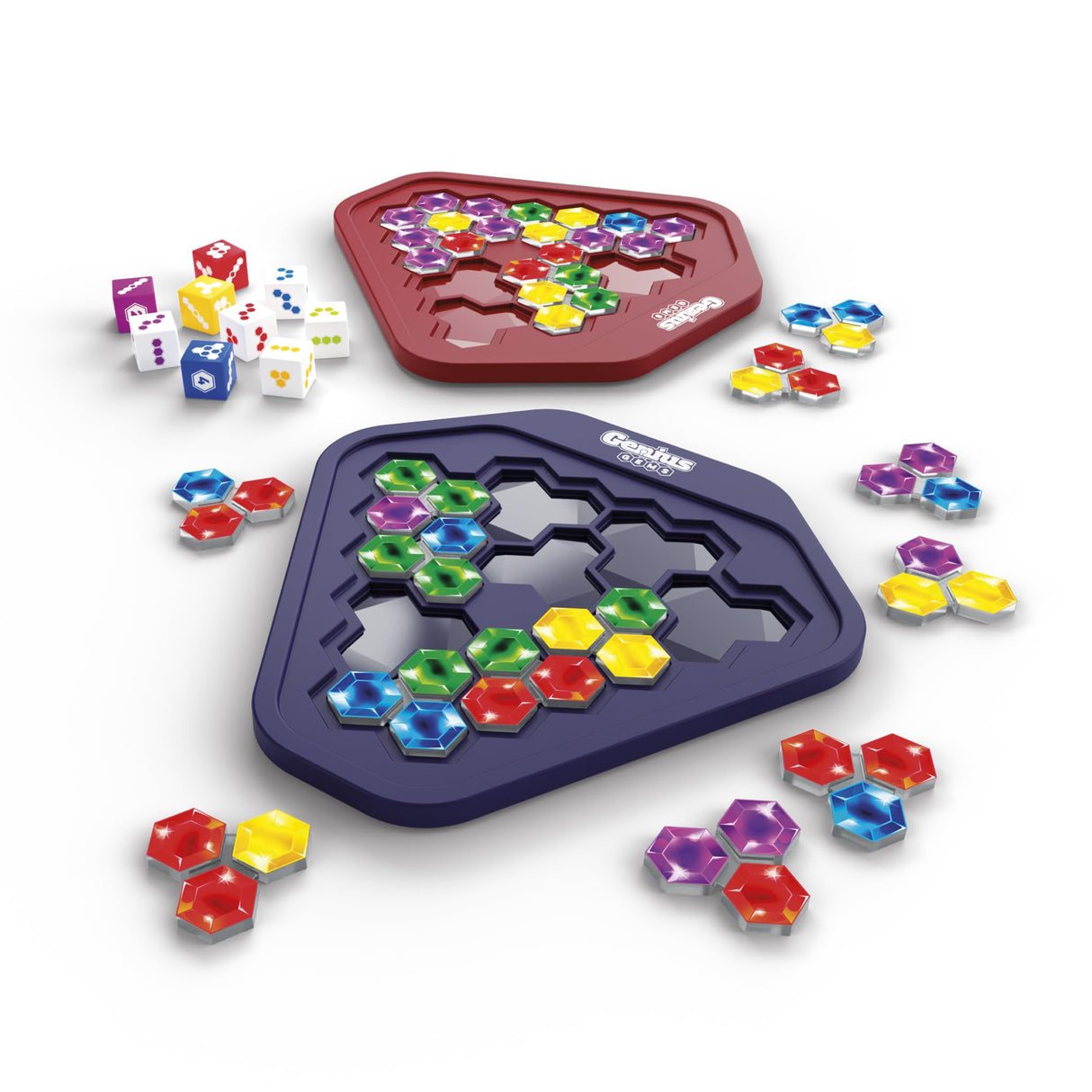 Genius Gems Classic Two-Player Battle Game for Ages 8 to Adult | 5 Levels and Over 10,000 Puzzle Combinations