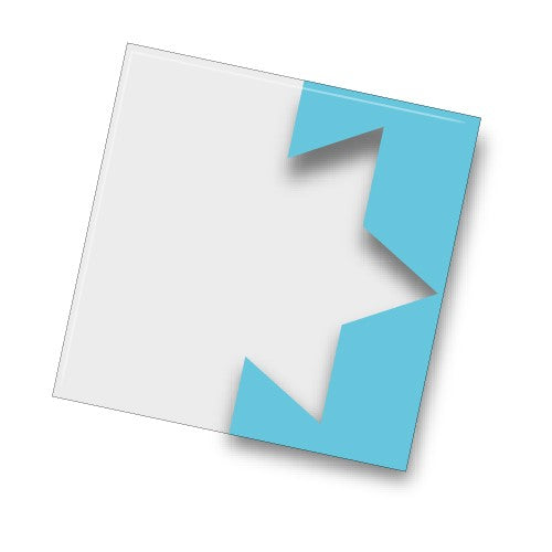 Color Code - Teal Hollow Half Star Tile - Replacement Part ONLY