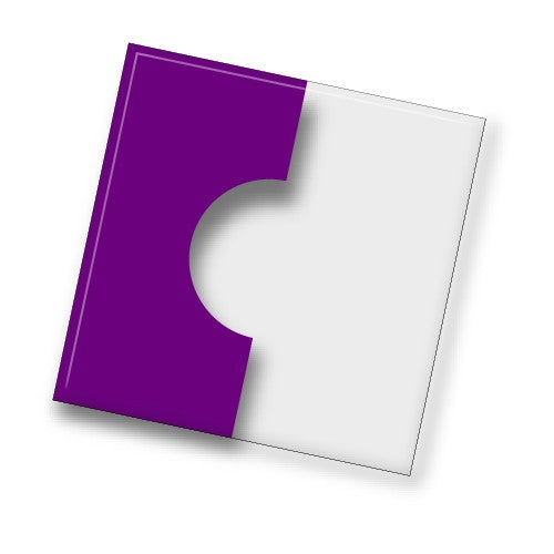 Color Code - Purple Rectangle w/ Open Semi-Circle Tile - Replacement Part ONLY