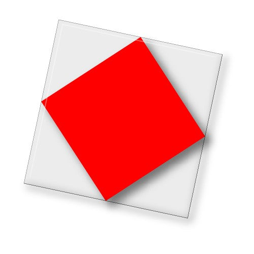 Color Code - Red Square Tile - Replacement Part ONLY