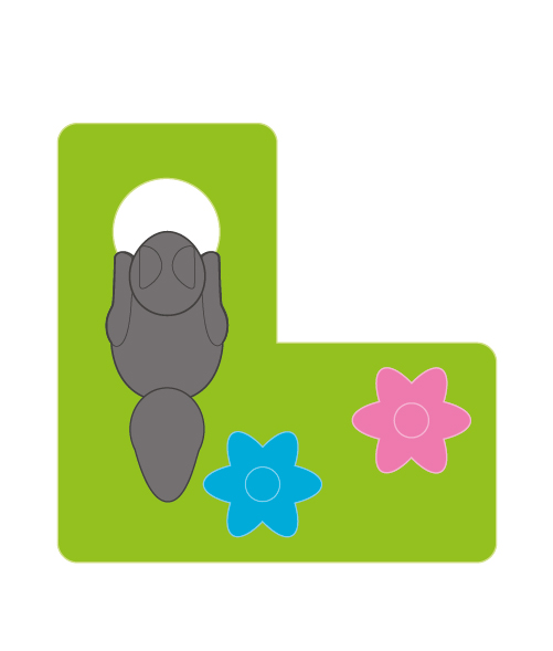 Squirrels Go Nuts! - Squirrel w/ Pink and Blue Flowers - Replacement Part ONLY