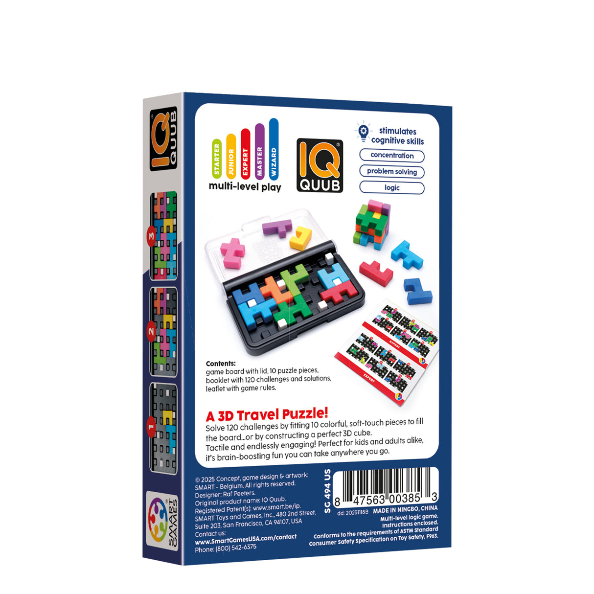 IQ Quub – 2-in-1 Travel Logic Puzzle & 3D Cube Building Game