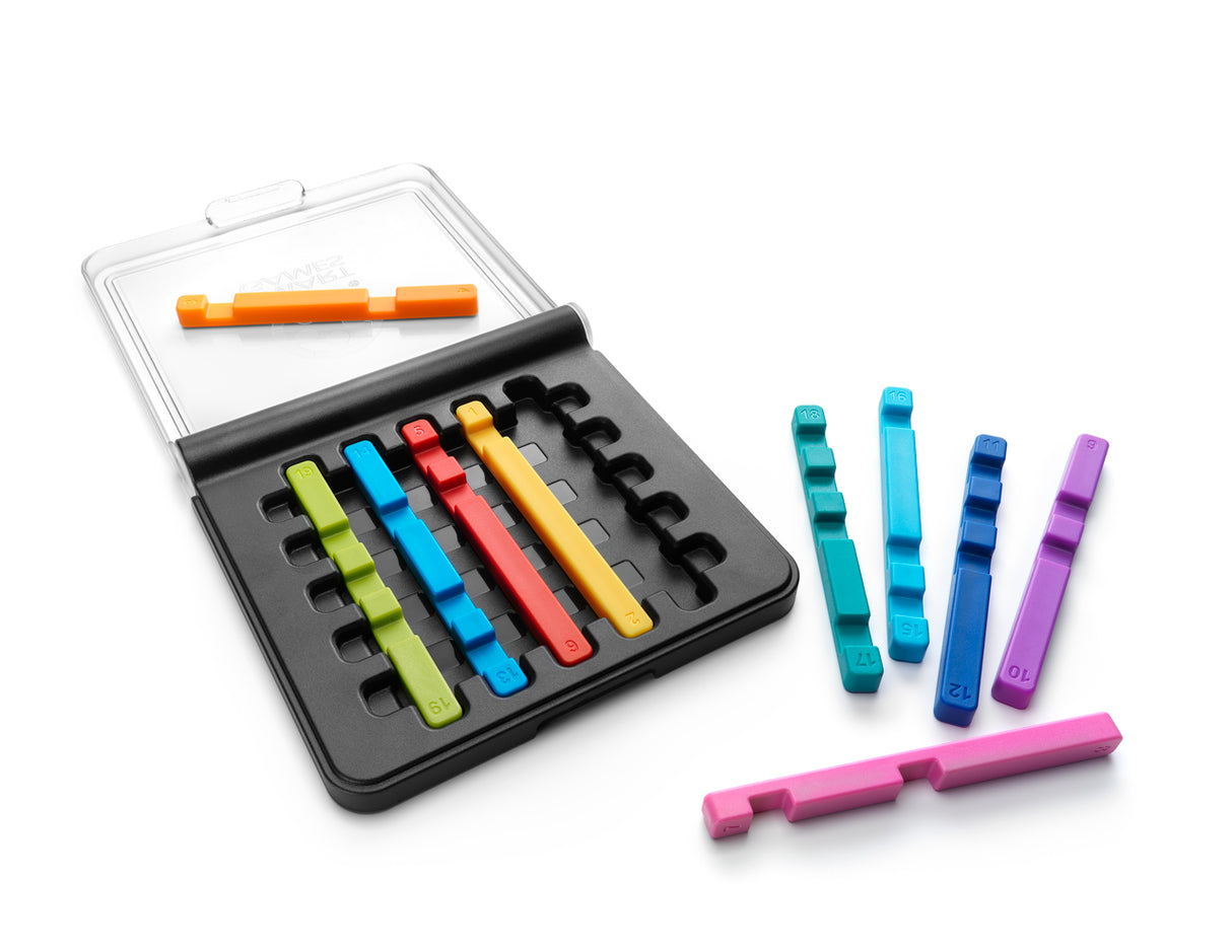 IQ Stixx – Compact Stacking Brain Teaser Puzzle with 120 Challenges | Travel Logic Game Ages 7+