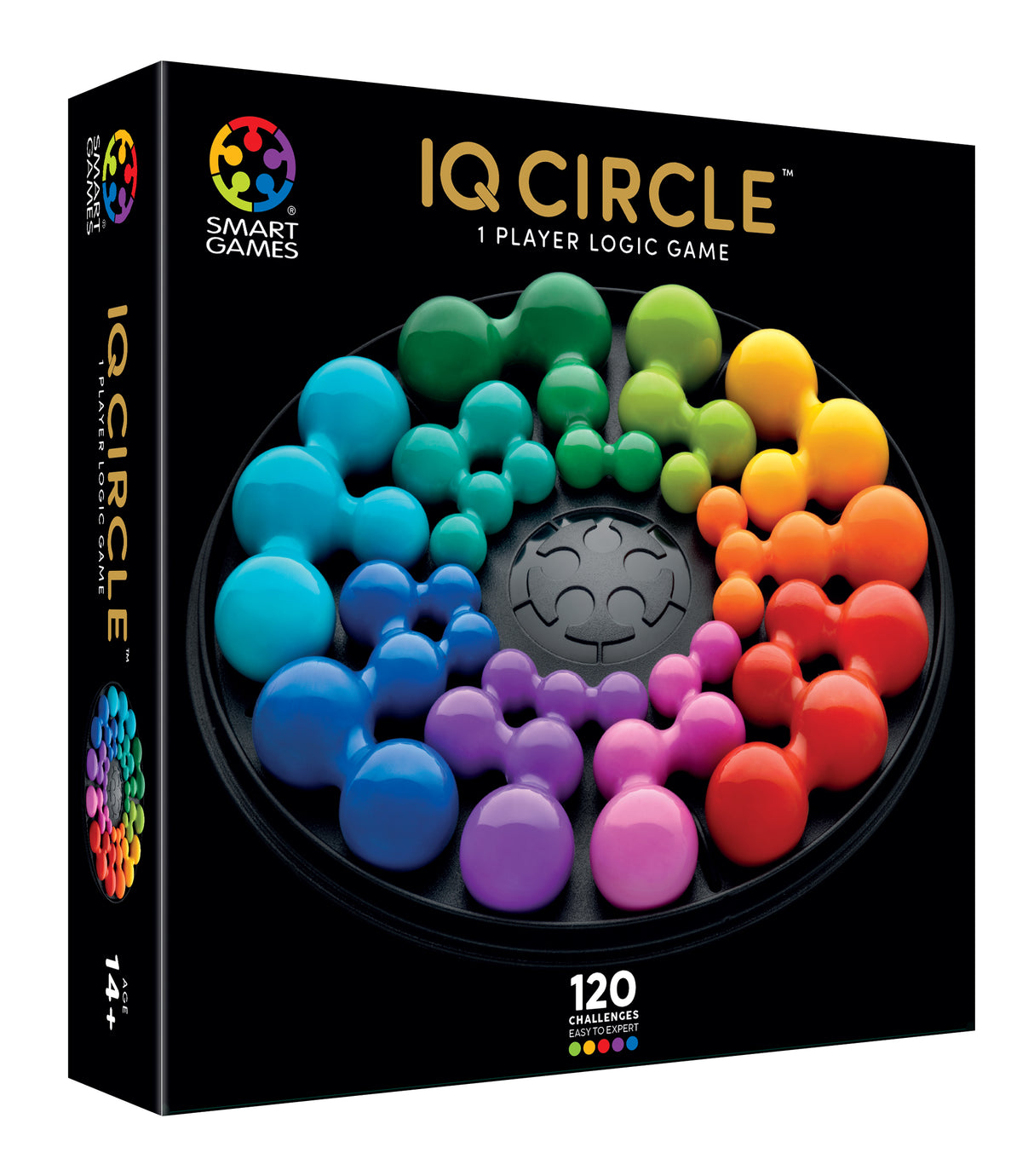 SmartGames IQ Deluxe: Circle - 120 Challenges Featuring a Deluxe Travel Case for Ages 14 - Adult