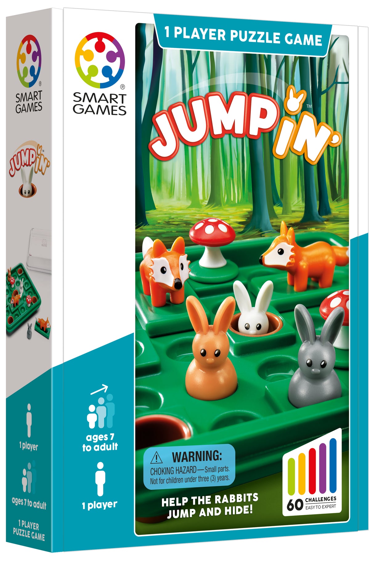 Jump In' Travel Toy Sliding Board Game Puzzle for Kids and Adults Ages 7+