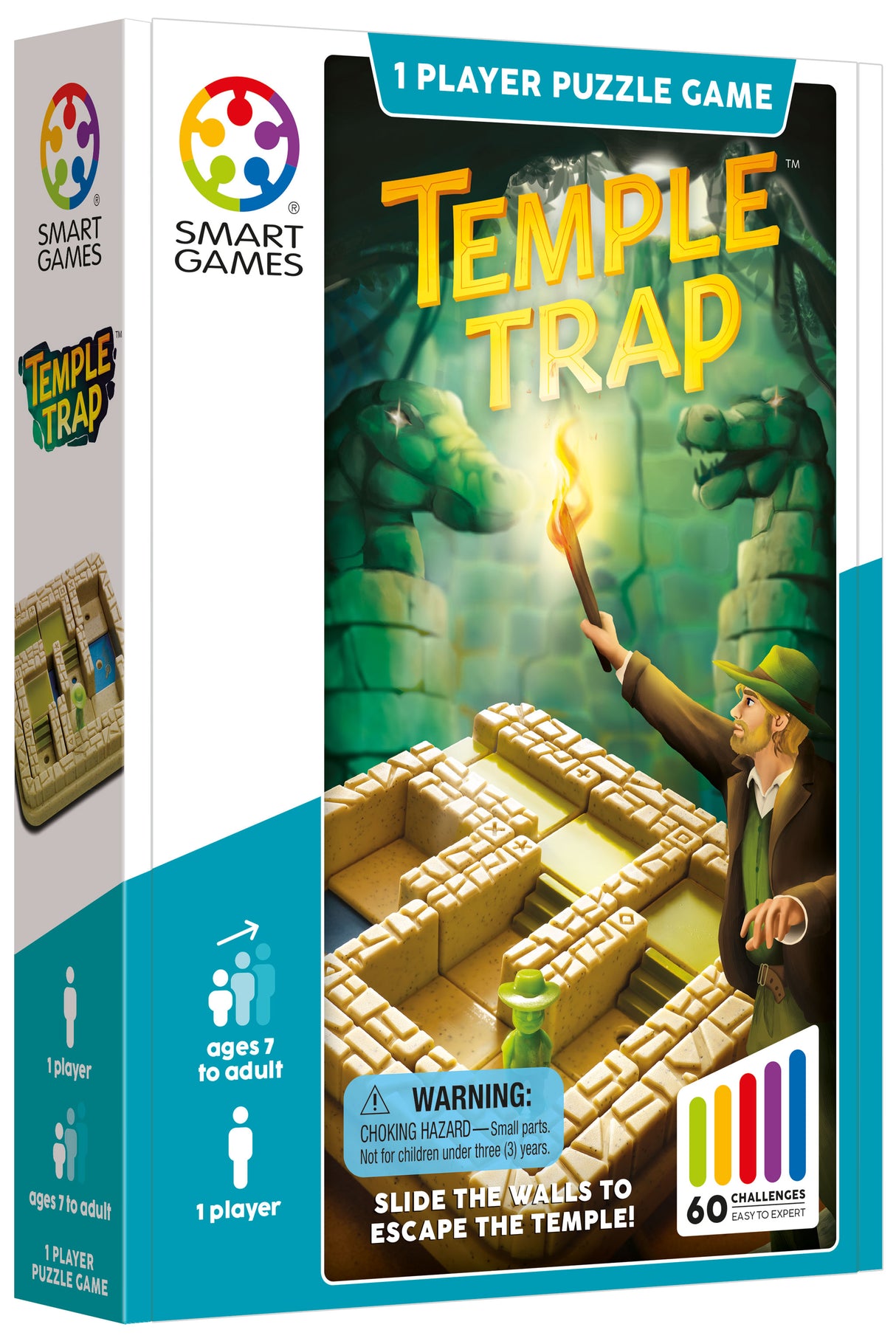 Temple Trap Sliding Puzzle Travel Game 60 Challenges Ages 7+