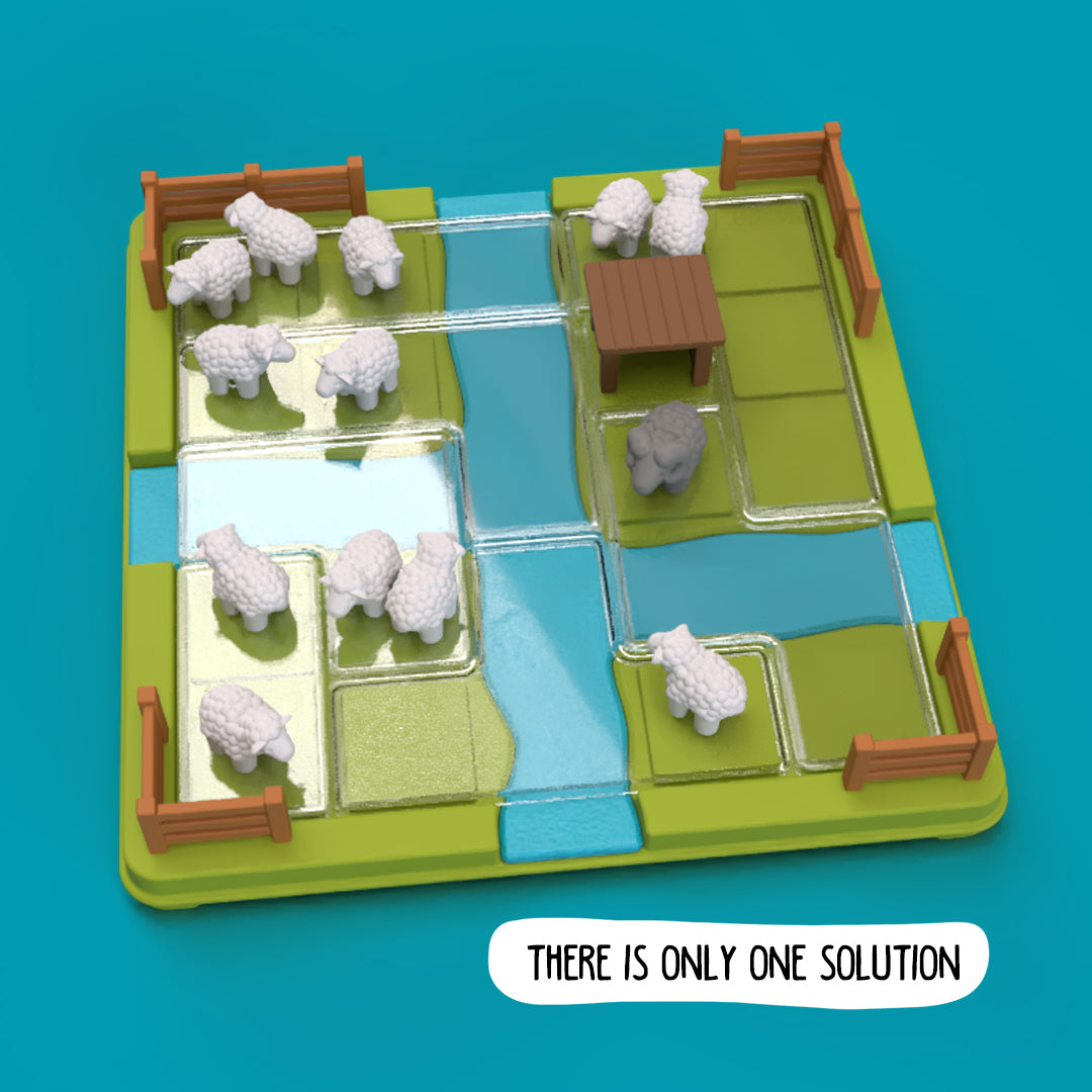 Counting Sheep Travel Logic Game with 60 Challenges for Ages 7 - Adult