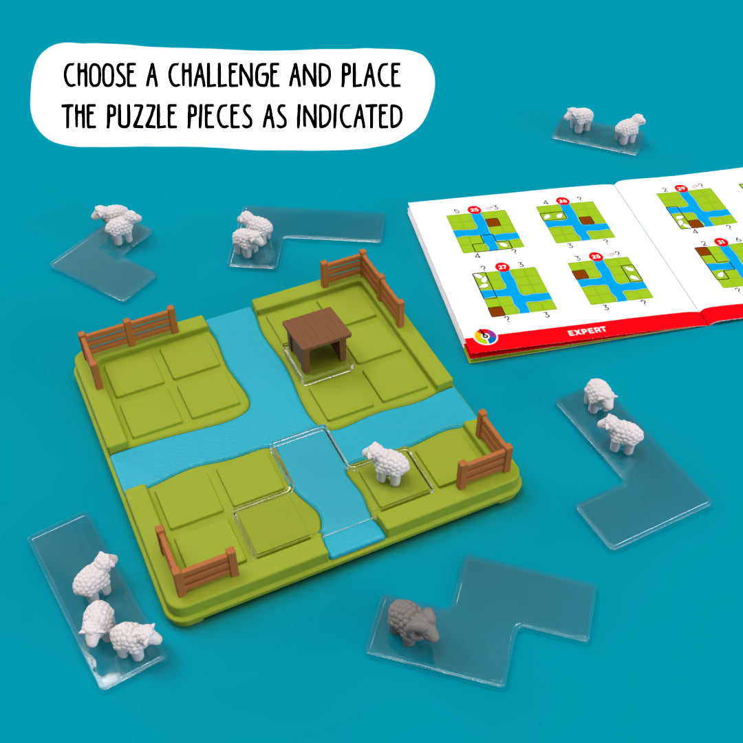 Counting Sheep Travel Logic Game with 60 Challenges for Ages 7 - Adult