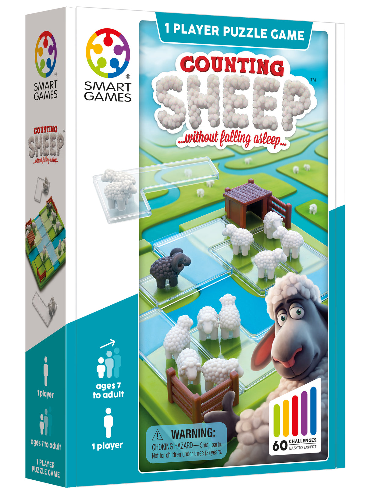 Counting Sheep Travel Logic Game with 60 Challenges for Ages 7 - Adult