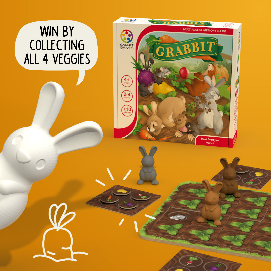 Grabbit Memory Game for 2-4 Players Ages 4+