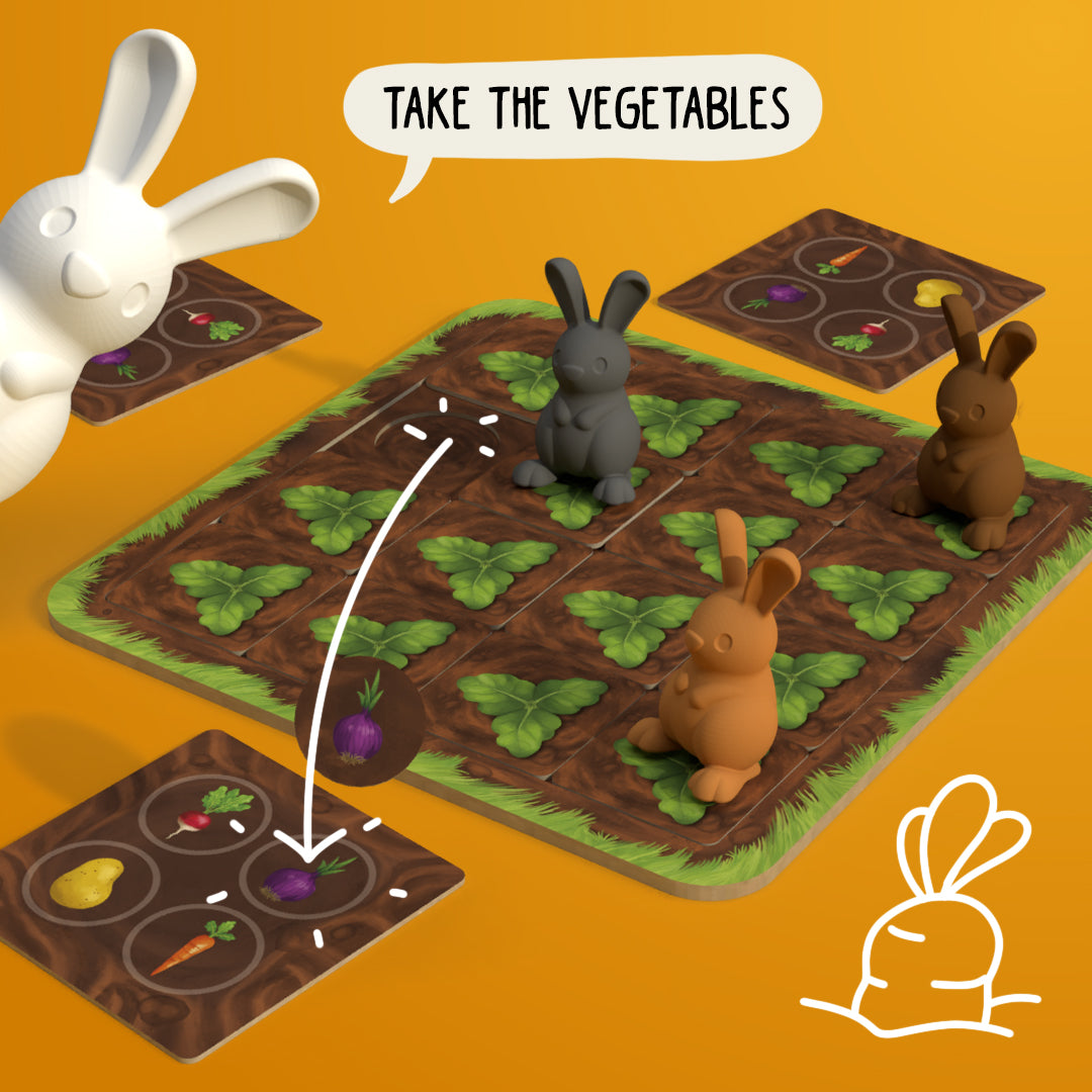 Grabbit Memory Game for 2-4 Players Ages 4+