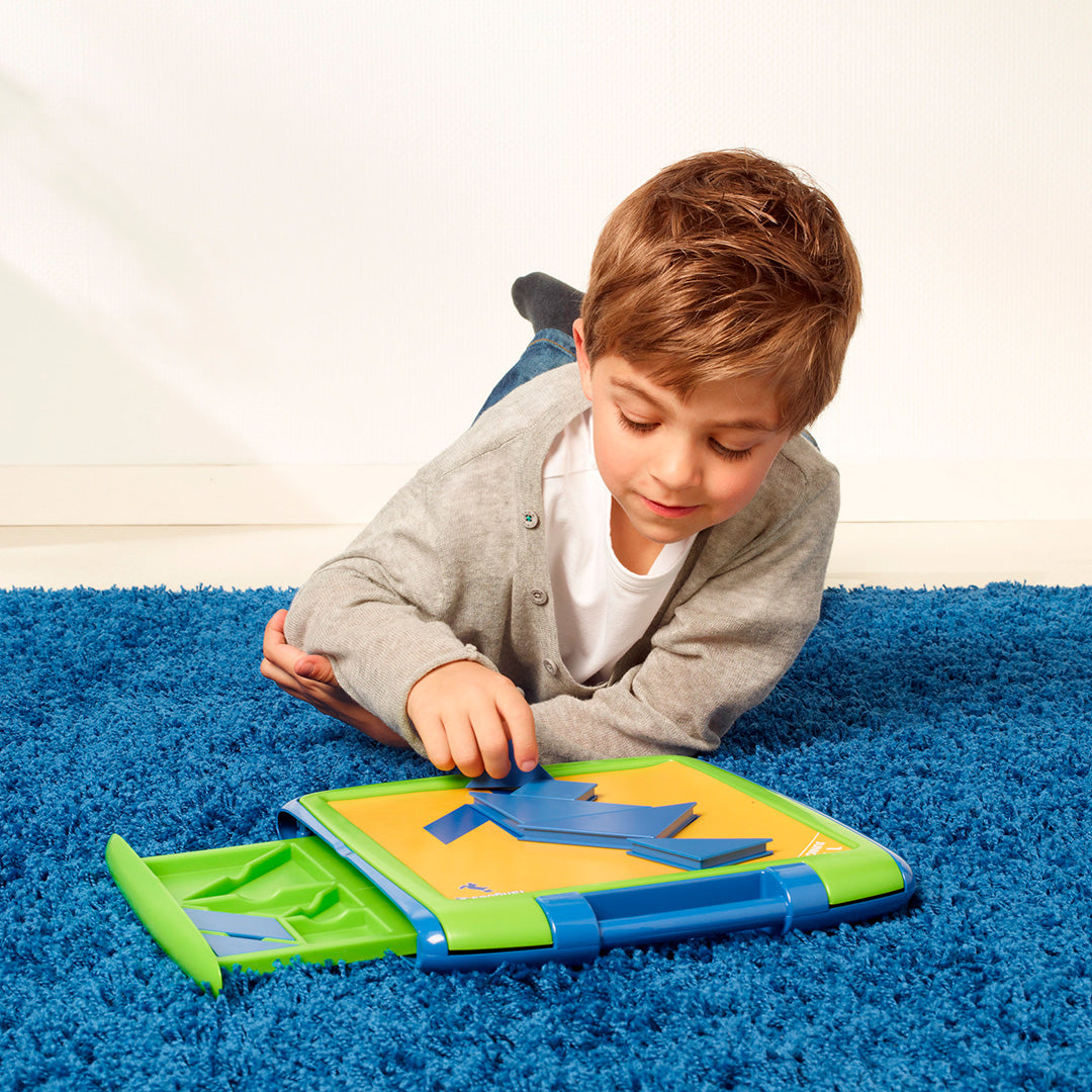 Tangoes Jr. Preschool Tangram Game with 120 Challenges in Carry Case for Ages 4+