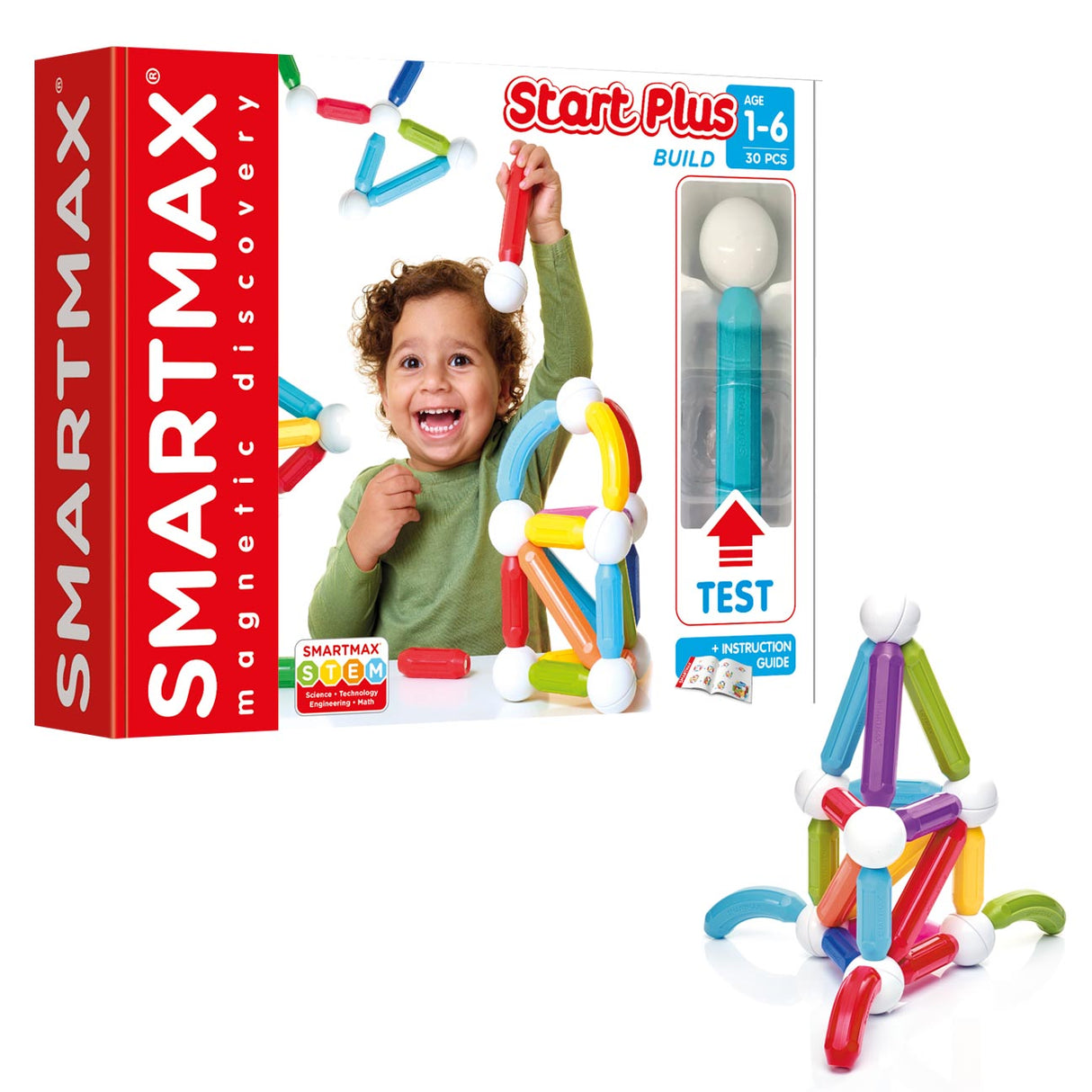 SmartMax Start Plus 30-piece Magnetic STEM Building Set Ages 3+