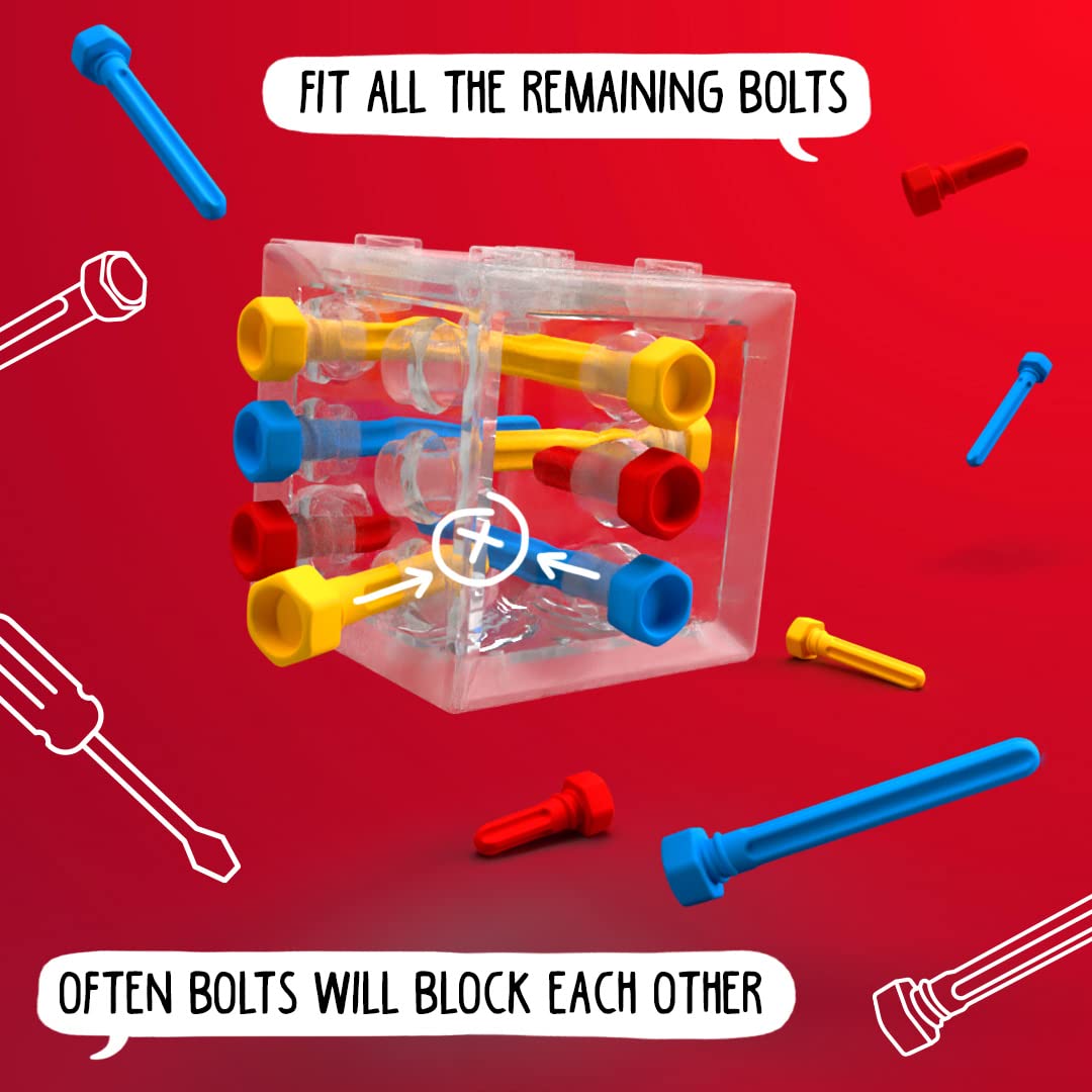 Criss Cross Cube 3D Puzzle Game - Brainteaser with 80 Challenges for Ages 8+