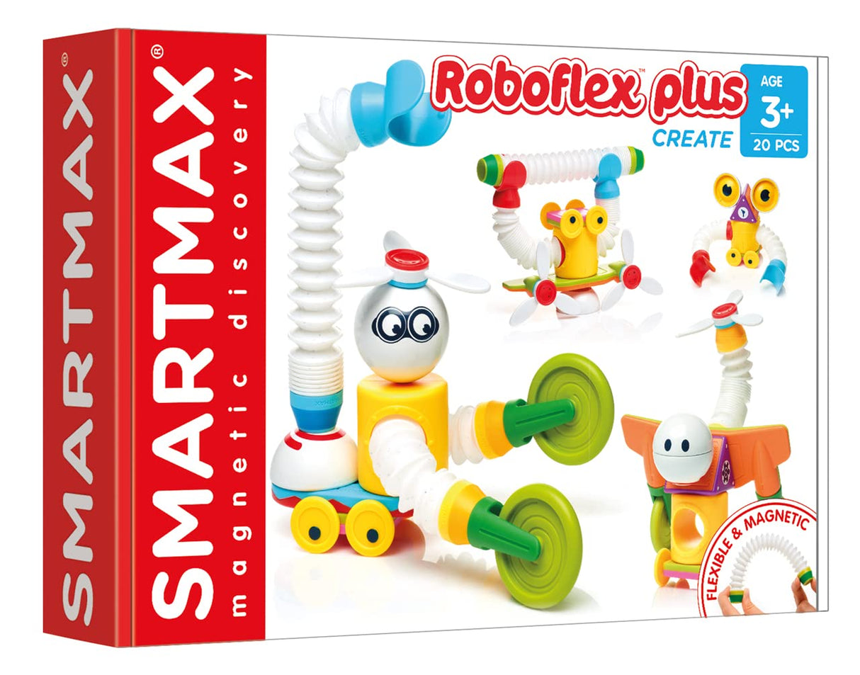 SmartMax RoboFlex Plus – Magnetic Robot Building Set with Flexible Parts | STEM Construction Toy Ages 3+