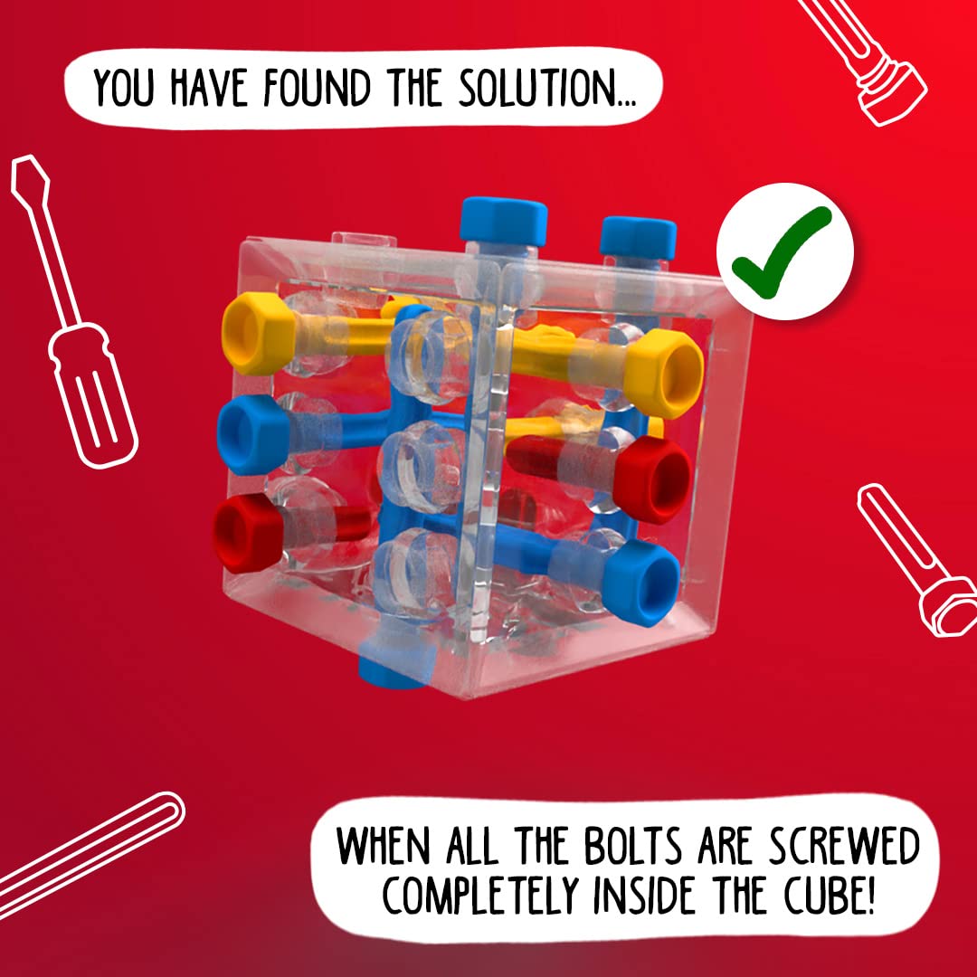 Criss Cross Cube 3D Puzzle Game - Brainteaser with 80 Challenges for Ages 8+