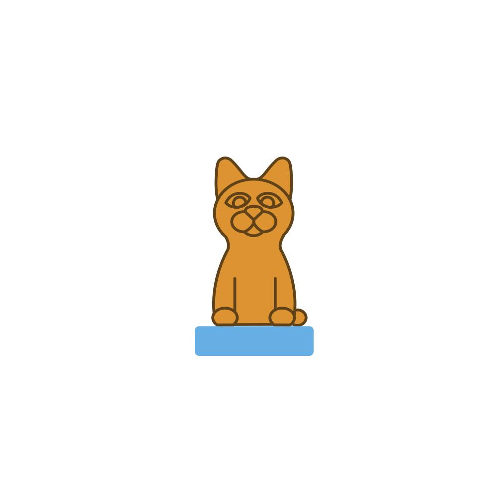 Cats & Boxes - Orange Cat - Replacement Part ONLY
