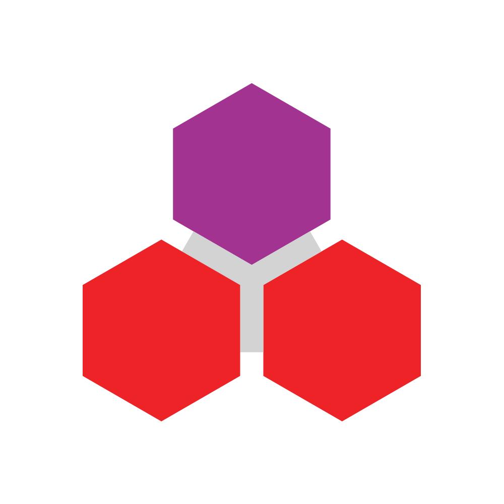 Genius Gems - Red Purple 3 Piece - Replacement Part ONLY