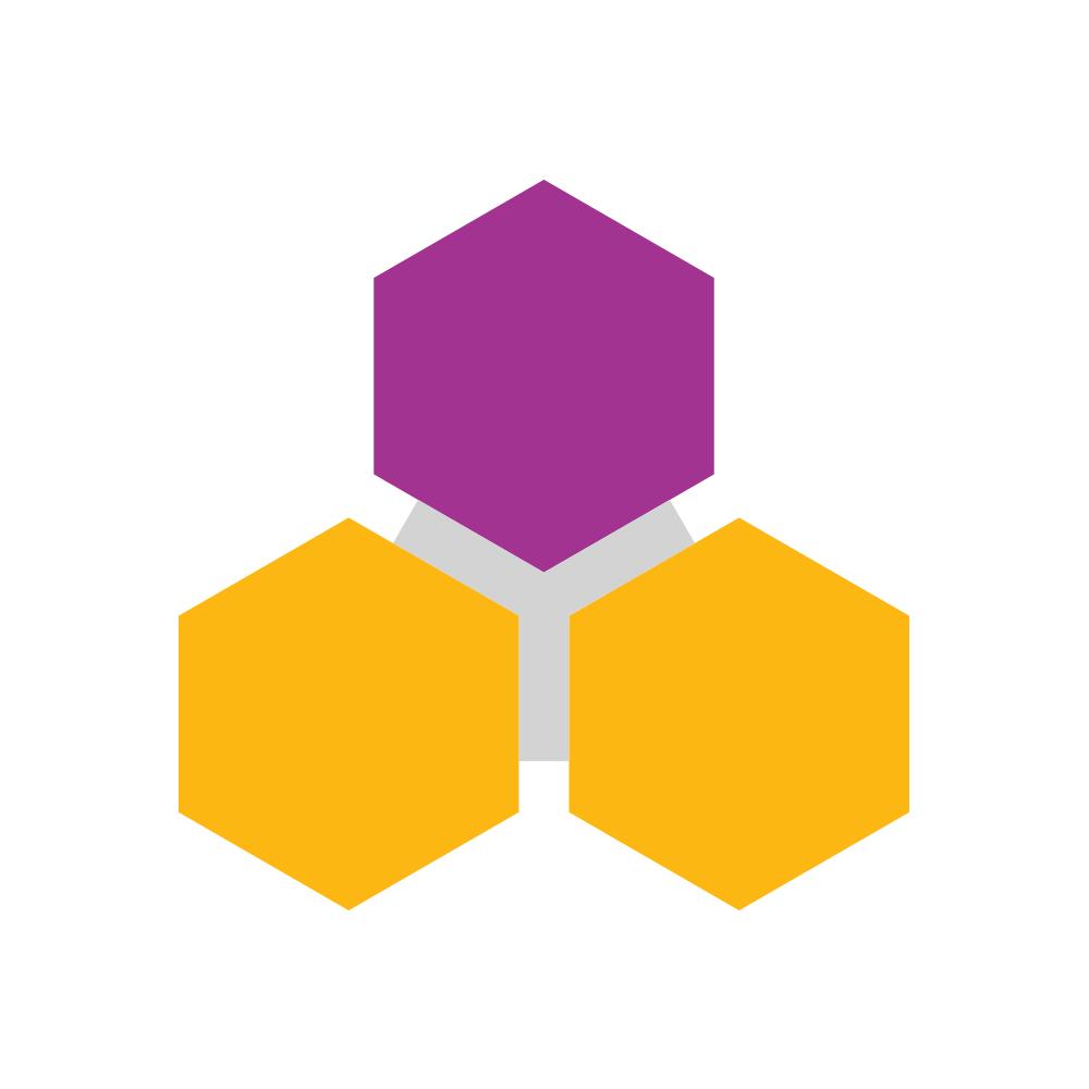 Genius Gems - Yellow Purple 3 Piece - Replacement Part ONLY