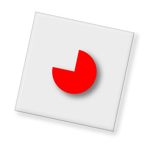 Color Code - Red Partial Circle Tile - Replacement Part ONLY