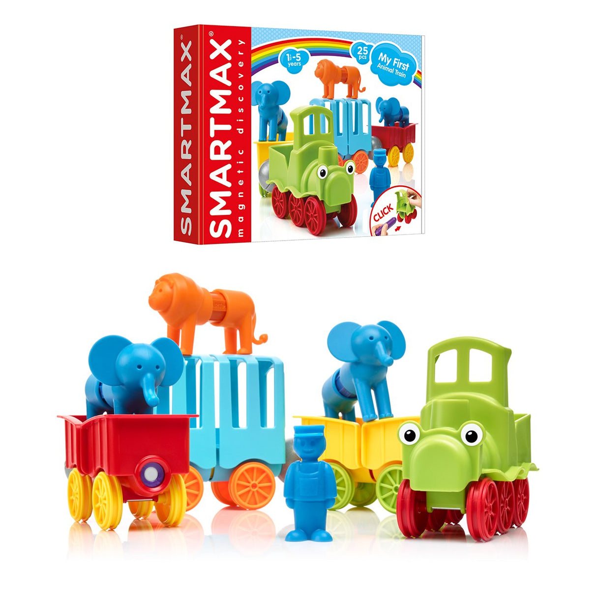 SmartMax My First Animal Train STEM Magnetic Play Set for Ages 1+