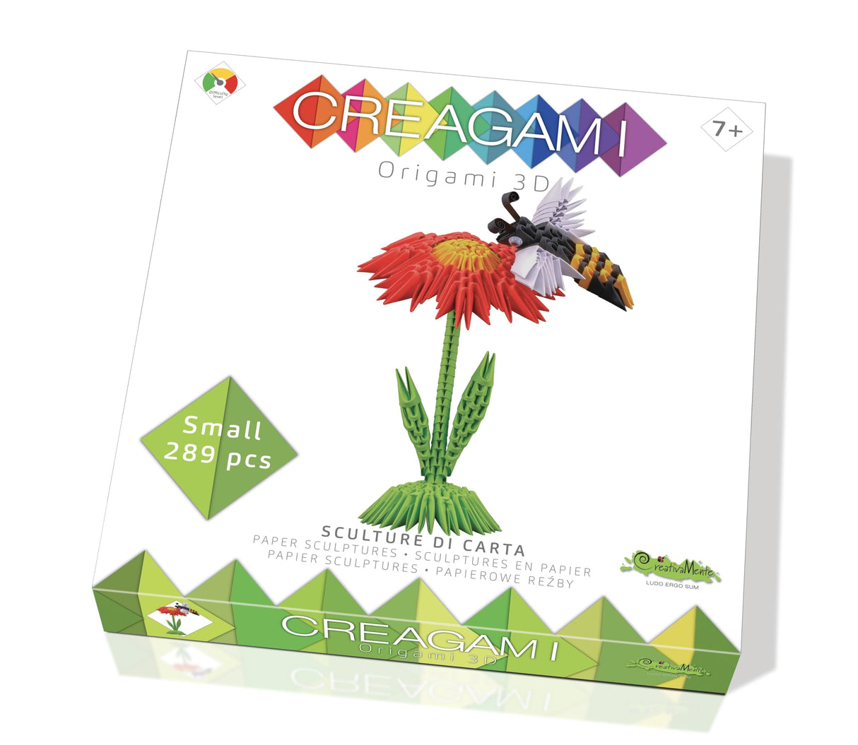 Creagami Bee Origami Set - 3D Modular Paper Sculpture Kit with 289 Pieces for Ages 7+