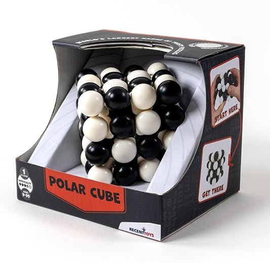 Meffert's Polar Cube - The Original Ultimate 4 x 4 Twisting Brainteaser Puzzle from Recent Toys - Travel Friendly Fun for Ages 9+