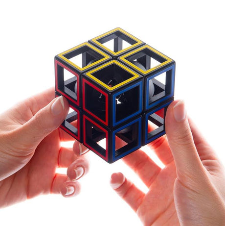 Meffert's Hollow Two by Two - The Original Transparent 2 x 2 Cube Brainteaser Puzzle - Travel Friendly Fun for Ages 9+