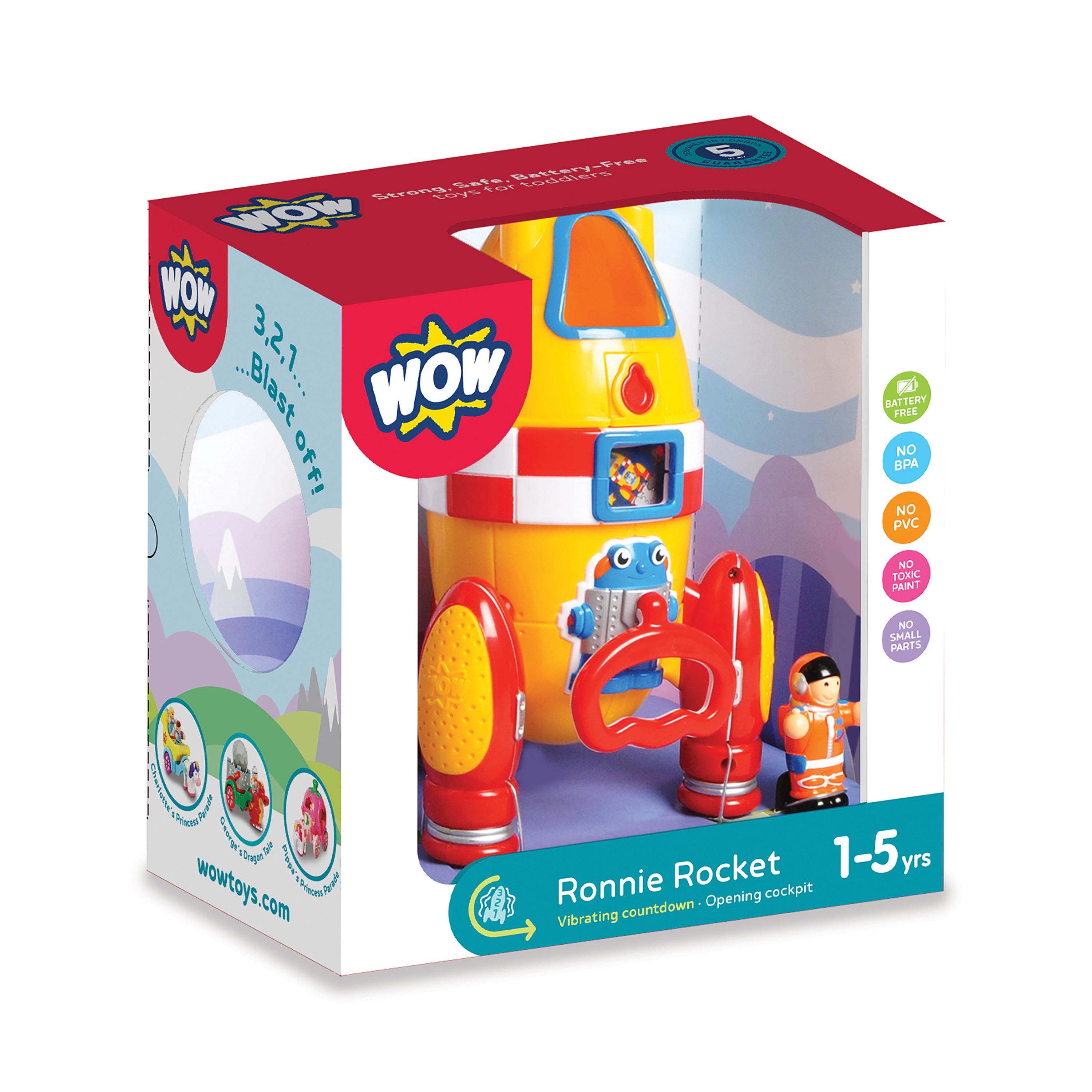 WOW Ronnie The Rocket (2 Piece Play Set) Ages 1+ – Smart Toys and