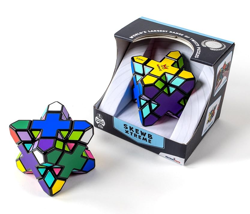 Meffert's Skewb Xtreme - The Original 10-Sided Diamond Brainteaser Puzzle Challenge from Recent Toys - Travel Friendly Fun for Ages 9+