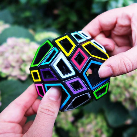 Meffert's Hollow Skewb Ultimate - The Original Transparent 12-Faced Brainteaser Puzzle from Recent Toys - Travel-Friendly Fun for Ages 9+