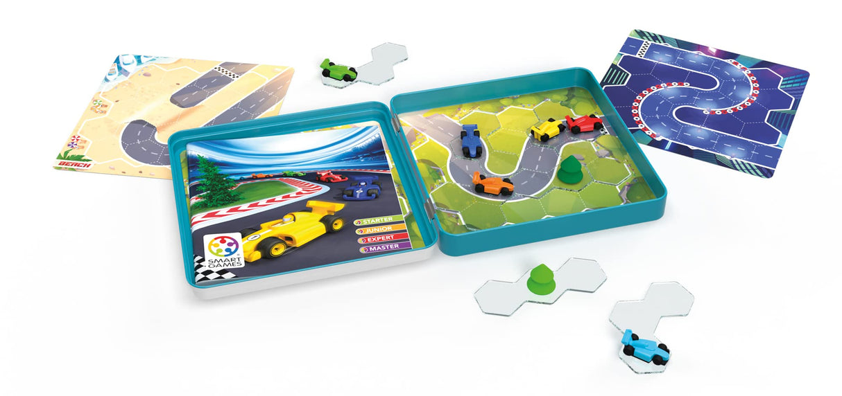 Pole Position Metal Box Travel Game with 48 Challenges for Ages 7+