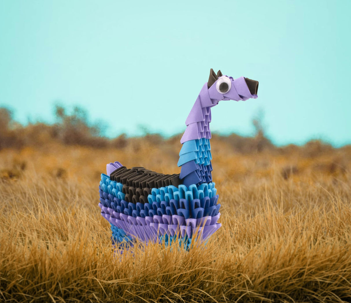 Creagami Llama Origami Set - 480 Piece 3D Modular Paper Sculpture Kit for Craft Enthusiasts Ages 7+