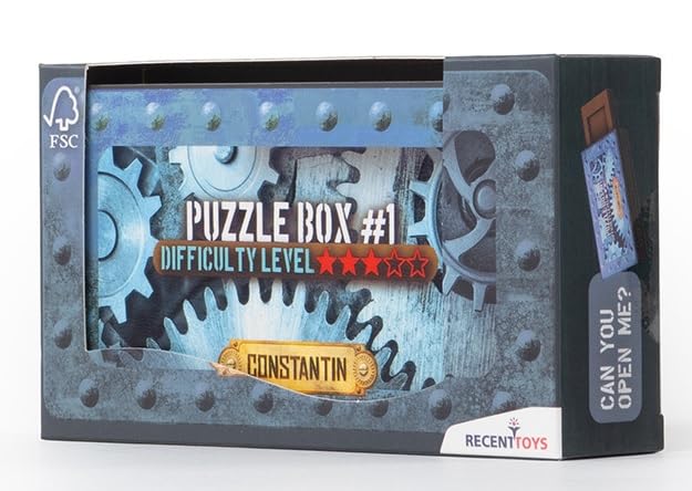 Constantin Puzzle Box #1 - Find The Hidden Compartment in This Brainteaser Puzzle from Recent Toys for Ages 14+