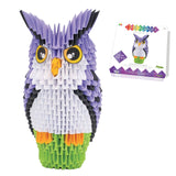 Creagami Owl Origami Set - Large (657-piece) 3D Modular Paper Folding Kit for Art and Craft Lovers Ages 7+