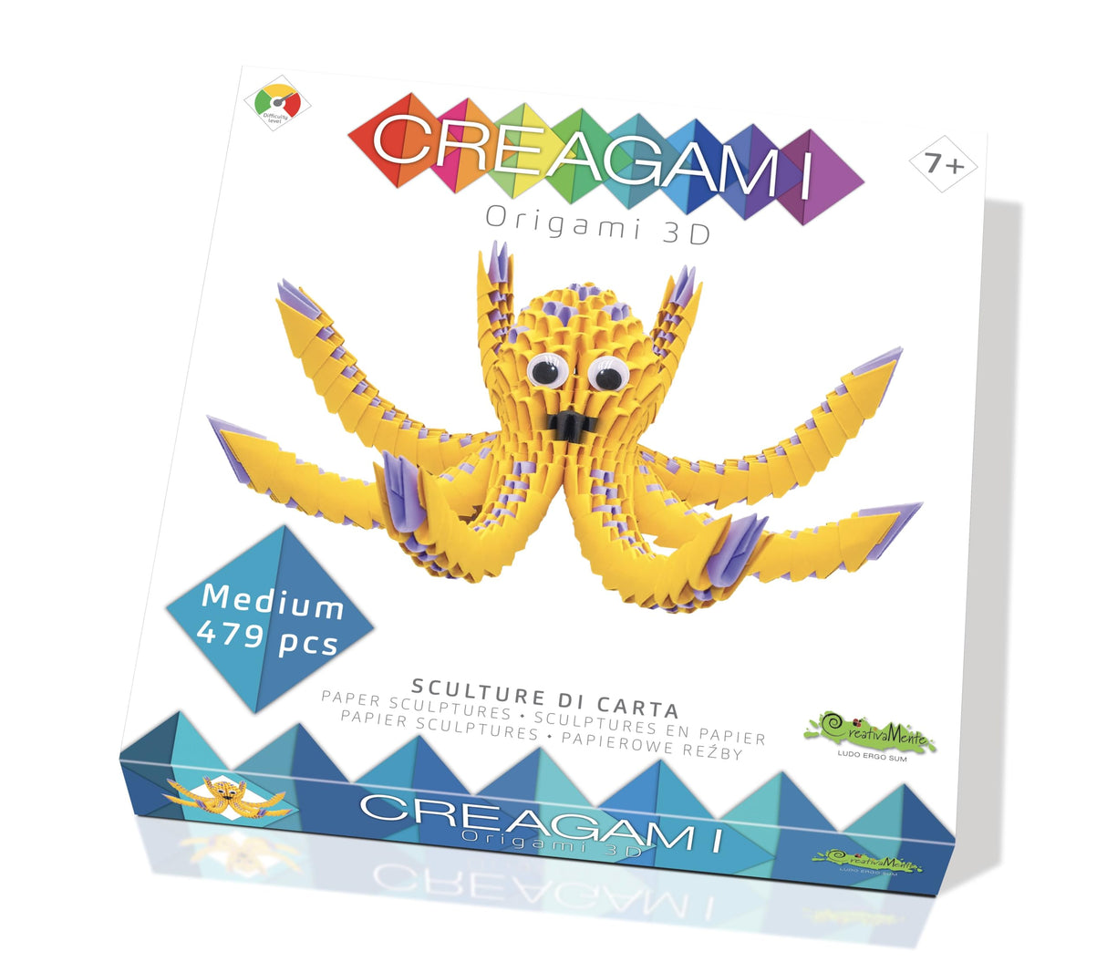 Creagami Octopus Origami Set - A 479 Piece 3D Modular Paper Craft Kit for Ages 7+