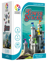 Tower Stacks Castle Building Game with 80 Challenges for Ages 8-Adult