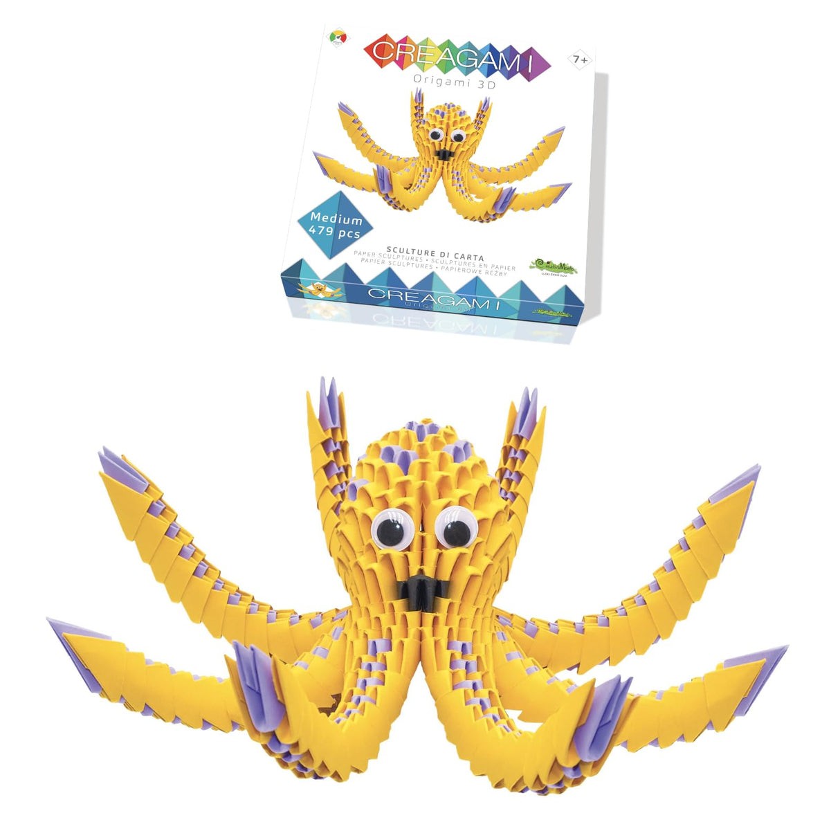 Creagami Octopus Origami Set - A 479 Piece 3D Modular Paper Craft Kit for Ages 7+