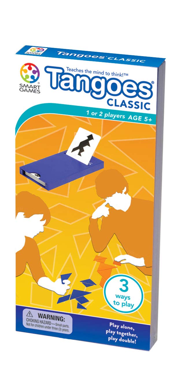 Tangoes Classic Tangram Travel Game with 54 Challenges that Includes Case for Ages 7+